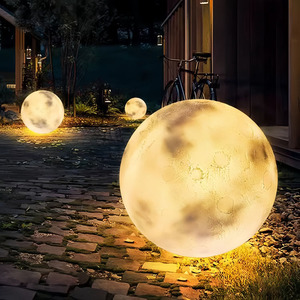 Lampe Solaire LED Moderne IP65 Étanche 3000K Blanc Chaud 360° pour Jardin, Villa et Cour - Effet Atmosphère Lune - Vente <span class=keywords><strong>en</strong></span> Gros - Product Image 2
