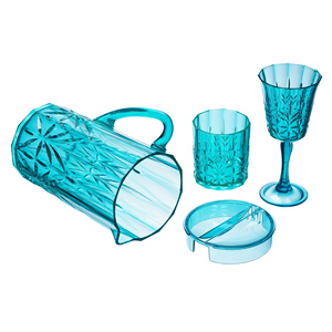 <span class=keywords><strong>Carafe</strong></span> à boisson en plastique écologique sans BPA, réutilisable, incassable, de 60 oz, style campagnard, pour cocktails, thé, bouilloire - Product Image 4