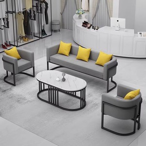 Sillón de Discusión Moderno y Lujoso con Estructura Metálica para Tienda de Ropa, Sala de Estar de Apartamento, Balcón, Cafetería, Hotel - Product Image 4