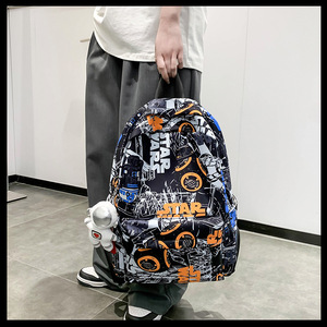 Sac à dos étudiant édition coréenne sac à dos de <span class=keywords><strong>loisirs</strong></span> Graffiti personnalisé de grande capacité pour les lycéens et les lycéens - Product Image 5