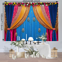 Décorations de mariage hindou indien, bannières de mariage, accessoires de photomaton, accessoires de studio, fournitures pour table de gâteau d'anniversaire, décoration de pièce