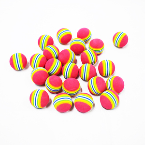 Manufactory Custom Rainbow Colorful Durable Soft 35mm EVA Foam <strong>Dog</strong> &amp; Cat <strong>Ball</strong>-Soft Toy Chew Toy - Product Image 3