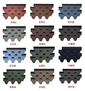 Tuiles de toiture <span class=keywords><strong>en</strong></span> fibre de verre et asphalte, design europé<span class=keywords><strong>en</strong></span>, double couche, imperméables, résistantes à la chaleur, fabriquées à la machine, pour toitures extérieures de maisons - Product Image 6