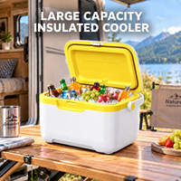 Réfrigérateur portable pour produits frais et boissons avec isolation en mousse et fermeture hermétique, personnalisable avec logo d'entreprise