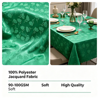 Tissu Jacquard 100% Polyester de Qualité Supérieure, Motif Magnifique, Réutilisable, pour Décoration de Mariage, Événements, Maison, Nappe de Table