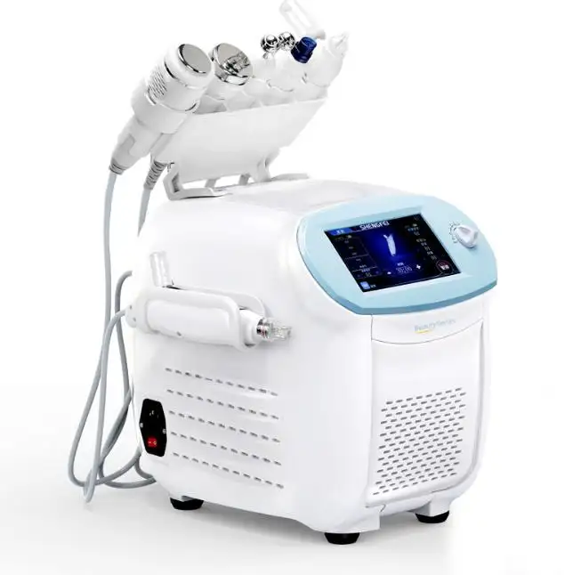 7inch LED screen multi-function EMS needle free meso and small bubble heating to remove blackheads machine