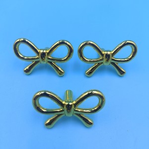 Bow Shaped <b>Drawer</b> Handle Warm Gold Bolt Inserting Type Durable <b>Storage</b> <b>Drawers</b> Hardware Accessory - Product Image 3