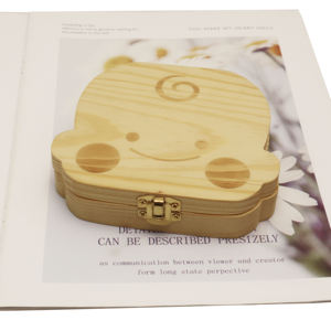Boîte de rangement pour dents de lait de bébé à <span class=keywords><strong>prix</strong></span> compétitif cadeau d'anniversaire en bois massif - Product Image 2