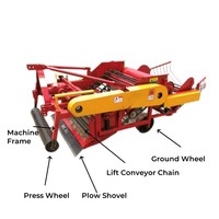 Moissonneuse-batteuse automatique pour arachides à fixer sur tracteur |   Solution de récolte intégrée avec transmission par engrenages pour la semence à grande échelle en agriculture