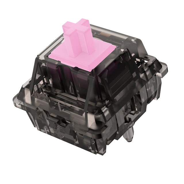 DUROCK Linear Switches Cream Pink Stem RGB L3 Linear Switches 65g Smooth Lubed Smokey Housing V2 Keyboard Switches