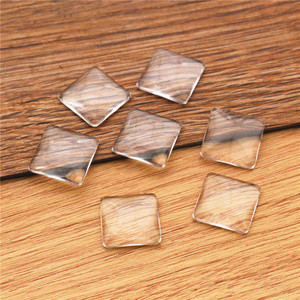 Cabochons carrés en verre transparent à dos plat de 8 mm, 10 mm, 12 mm, 15 mm, 18 mm, 20 mm, 25 mm, 30 mm, haute qualité, promotion en gros - Product Image 5
