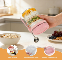 Pot Mason de 16 oz avec couvercles et cuillères