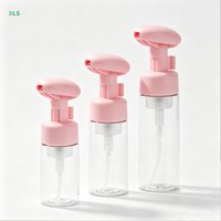 Bouteille en plastique transparente rose personnalisée de 80 ml, 100 ml, 150 ml, avec pompe à mousse, pour lavage des mains, bouteilles en PET - MOQ 10000 pièces