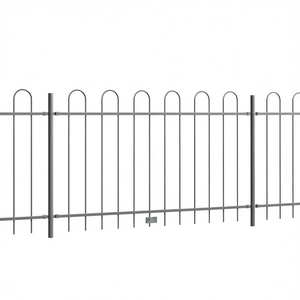 Recinzione da Giardino in Acciaio 5,58 x 3,94 Piedi, Verniciata a Polvere Grigia, Pannello Decorativo - Product Image 1