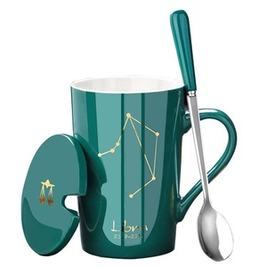 Taza de porcelana con signo del zodiaco, tazón de astrología, regalo, horóscopo, Juego de vasos con caja de regalo y cuchara - Product Image 1