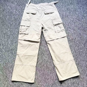 Pantalon cargo sur mesure du fabricant, poids lourd, 100% coton, coupe ample, jambes larges, short à fermeture éclair amovible, pantalon cargo à 6 poches - Product Image 2