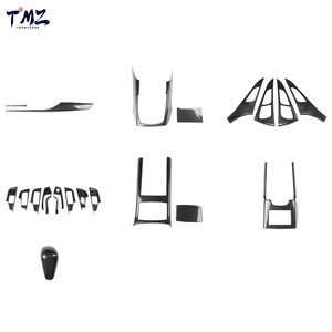 Kit Dekorasi Trim Interior Gaya Serat Karbon Set Lengkap Kompatibel dengan Penutup Panel Tuas Persneling untuk Audi A6L 2012-2018 Setir Kiri - Product Image 2