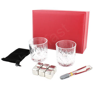 Caja <span class=keywords><strong>de</strong></span> cuero rojo <span class=keywords><strong>de</strong></span> buena calidad, piedra <span class=keywords><strong>de</strong></span> hielo <span class=keywords><strong>de</strong></span> acero inoxidable y <span class=keywords><strong>gafas</strong></span>, juego <span class=keywords><strong>de</strong></span> regalo, cubos <span class=keywords><strong>de</strong></span> hielo reutilizables para whisky, piedra para bebidas, 6 piezas - Product Image 4