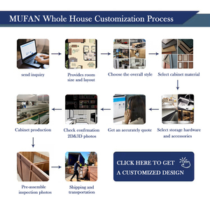 Trắng có độ bóng cao PVC tủ bếp hiện đại tùy chỉnh MDF Matt sơn mài nhà tủ bếp đã sẵn sàng để lắp ráp - Product Image 5