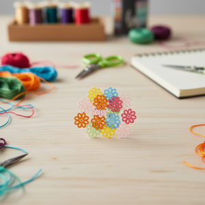 Accessoire floral en bois Ilan 10 mm 16 pièces pour la création artisanale - Product Image 1