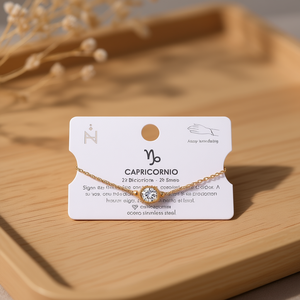 Pulsera de Acero Inoxidable Capricornio Chapada en Oro con Diamantes, Joyería Unisex para Regalo - Product Image 3