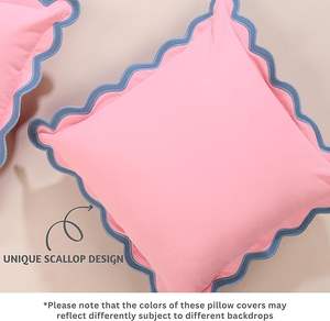 Çin'de yapılan fabrika toptan özelleştirme avrupa tarak kenar yastık Modern dekoratif pamuk yastık kapakları - Product Image 2