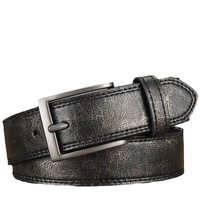 Ceinture en cuir pour homme avec boucle en alliage, style vintage, tendance, décontractée, large, en PU, polyvalente, pour pantalon, nouvelle collection 2026