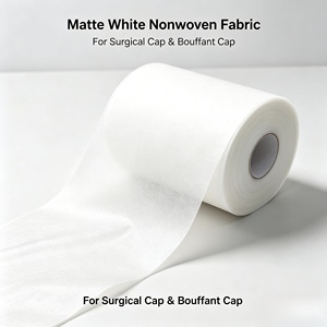 26GSM Matte White Nonwoven Fabric Spunbond Nonwoven Fabric Roll for Surgical <b>Cap</b>, Bouffant <b>Cap</b> and Nurse Hairnet - Product Image 1