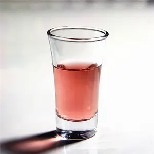 Hot Sale Custom 15ml 25ml 35ml Runde klare Mini-Schnaps gläser trinken für Alkohol Wodka