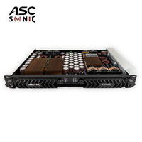 Amplificateur PA Ascsonic D24K2 à deux canaux, 12600 Watts, 1U, classe D, construction métallique, AC 110-240V, facteur de amortissement 5000