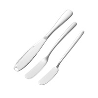 Couteau à beurre 3-en-1 en acier inoxydable 304, épandeur, trancheur, boucleur et râpe pour pain, fromage, confiture, petit-déjeuner et sandwichs