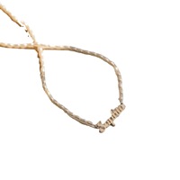 Collier personnalisé en acier inoxydable avec nom anglais pour femme, perles d'eau douce, chaîne de clavicule DIY avec lettres