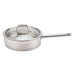 Nouvel arrivage d'usine : Batterie de cuisine en acier inoxydable avec poignées, casseroles et poêles à fond épais, ensemble de casseroles et poêles à frire - Product Image 5