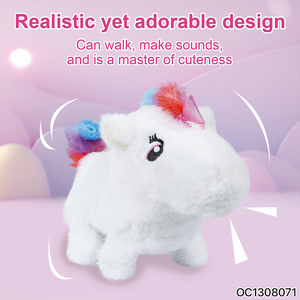 <span class=keywords><strong>Cheval</strong></span> à <span class=keywords><strong>Bascule</strong></span> Électrique en Peluche Blanc Mignon Personnalisé <span class=keywords><strong>pour</strong></span> Enfants, Jouet d'Imitation d'Alimentation d'Animaux, Fabricant en Gros d'Animaux en Peluche - Product Image 4