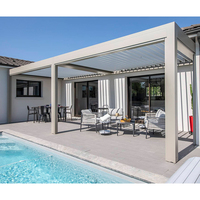 Pegola automatique 3x4 3x6 4x6 Gazebo résistant à la neige en aluminium jardin bioclimatique pare-soleil Pergola ouvrant le toit en persienne