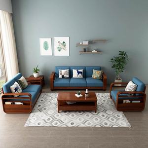 Nuevo Diseño de Sofá Seccional de Madera con Espacio de Almacenamiento, Muebles para el Hogar, Juego de Sofás para Sala de Estar - Product Image 2