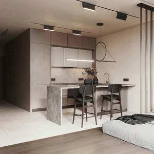 Hotel Smart Modern Custom Waterproof Kitchen <b>Cabinets</b> Modular <b>Stainless</b> <b>Steel</b> Storage Shelf With Brass Handles - Product Image 5