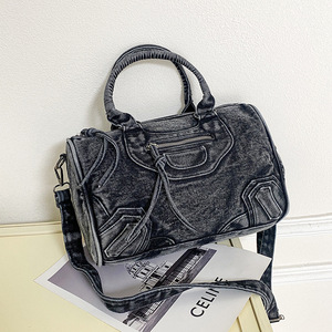 Bolso de Hombro de Mezclilla Estilo Coreano Vintage para Mujer, Gran Capacidad, con Diseño de Cremallera, Nuevo Bolso Cruzado de Mezclilla Boston - Product Image 2