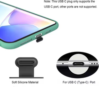 Cache-poussière universel en silicone pour port de charge USB-C – Accessoire de protection pour téléphone