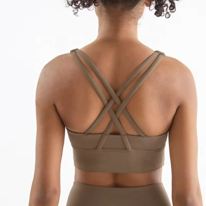 Soutien-gorge de sport de style nouveau, dos croisé, col en U, maintien élevé, respirant, sous-vêtements de fitness pour femmes - Product Image 5