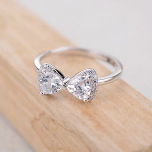 Fashion schmuck silber bogen diamant <span class=keywords><strong>ring</strong></span> - Product Image 3