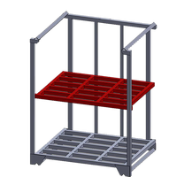 CASE CARTER OEM Warehouse Factory Metal Nestainer Stacking Rack Stacker Pallet Fabric Rack 4 High Stackable Detachable