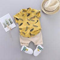 Ensemble de vêtements pour bébé nouveau-né 2 pièces, coton doux, tenue décontractée tendance pour bébé, costume pour nourrisson