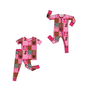 Personnalisé Noël Imprimé Enfants Vêtements Écologique 2 Pcs Manches Longues Bébé Pyjamas Costumes Usine Vente en Gros - Product Image 5