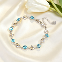 Bijou en argent sterling S925 plaqué rhodium avec zircon, motif cœur, design de niche de luxe léger, cadeau pour femme, idéal pour les fêtes - Collection transfrontalière