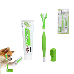 Oral Care Pet Toothpaste and Soft Nylon Fabric Toothbrush Set for Cats Promotional Pet Products