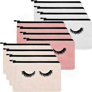 Pochette de voyage portable en toile de coton réutilisable pas chère Grice pour cosmétiques et crayons, avec logo personnalisé - Product Image 4