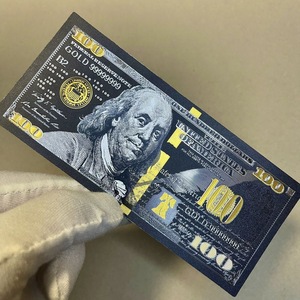 Banconota da 100 Dollari in Foglia d'Oro - Accessori <span class=keywords><strong>di</strong></span> Alta Qualità per Feste, Oggetti <span class=keywords><strong>di</strong></span> Scena per Foto e <span class=keywords><strong>Film</strong></span>, e Accessori per Animali Domestici - Product Image 1
