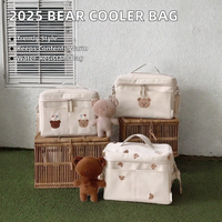 Sac isotherme portable tendance 2025 pour maman, en toile, avec isolation thermique, imperméable, pour les voyages en plein air, les pique-niques, les poussettes de bébé, etc.