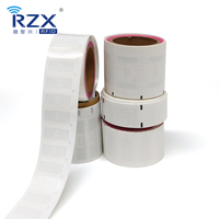 Étiquette RFID ISO18000 6C en nylon flexible satiné, étiquette textile tissée UHF pour l'entretien des vêtements